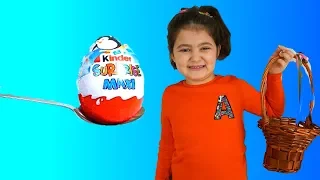 Elif Öykü and dog Surprise Eggs with Cute game - Funny Kids Video