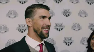 Red Carpet Interview With Michael Phelps At The 2016 Golden Goggles Awards