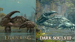 Elden Ring Crab Vs. Dark souls 3 Crab | PS4 Gameplay