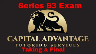 Series 63 Exam: Taking a Final (BE A SAVAGE)