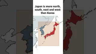 Japan is way bigger than you think #japan #korea #asia #map #shorts