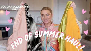 HUGE END OF SUMMER TRANSITIONAL HAUL 👒 | QUIZ, H&M, BOOHOOMAN & MORE...