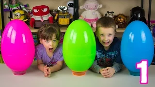 Jumbo Mystery Surprise Eggs Part 1 Emily's Egg My Little Pony Littlest Pet Shop Kinder Playtime