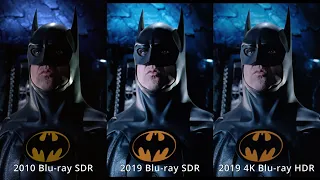 Batman Returns Blu ray vs 4K Blu ray Comparison (HDR version)