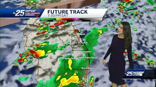 Unsettled weather patterns this weekend in the Palm Beaches and Treasure Coast