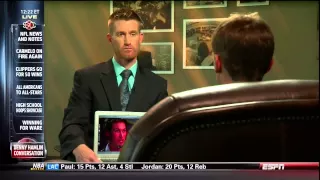 Denny Hamlin on Sports Center Discussing the Joey Logano Incident