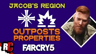 All CULT OUTPOSTS & PROPERTIES in Jacob's Region | Far Cry 5 (Map Locations Outposts + Wolf Beacons)