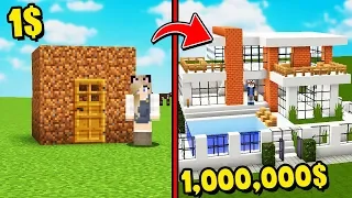 MINECRAFT - DOM ZA 1$ VS DOM ZA 1,000,000$ | Vito i Bella