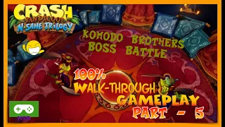 Lets Play : Crash Bandicoot N.Sane Trilogy Walkthrough 100% Gameplay PS4 - Part 5