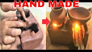 Amazing Hand Made Miniature Clay Kitchen set | Mini Stove | Miniature Cooking Set | Kitchen Tools