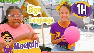 Meekah Learns Sign Language at PlayLab | 1 HOUR OF MEEKAH! | Educational Videos for Kids