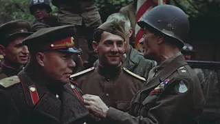 Встреча на Эльбе 25 апреля 1945. Цветная хроника