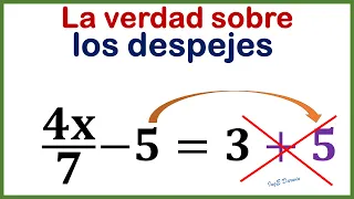 Despeje de ecuaciones, propiedad de la igualdad y transposición de términos.