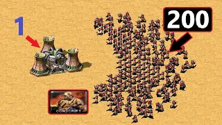 1 Nuclear Reactor vs 200 Conscripts - Red Alert 2