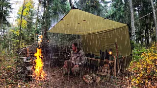 Every Camper Should Try This Hammock idea - Rain Camping in Life Area in the Wilderness