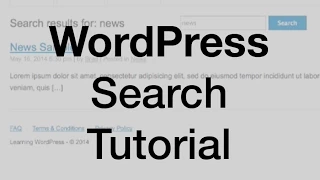 WordPress Search Theme Tutorial