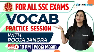 Vocab | Vocab Practice Session | Vocabulary | SSC CGL 2022 | SSC CHSL 2022 | English | By Pooja  Mam