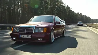 Mercedes-Benz C124 / AMG bodykit / Almandine red / cinematic video / Riga, Latvia / cinematograph.je