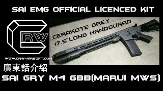 CRW介紹SAI GRY M4Gbb kit(Marui MWS)by Gunsmodify x G&P