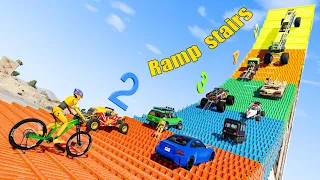 Climbing Steep Ramp Stairs - Beamng drive