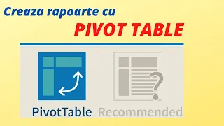 Creaza rapoarte in excel cu Pivot Table