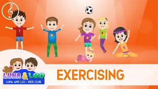 Exercise with kids🏋⚽- Exercise song | Luna i Leo | Leos jumping high⛹⚽