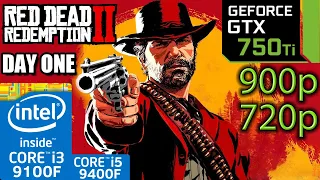 Red Dead Redemption 2 / II - GTX 750 ti - i3 9100f - i5 9400f - 900p - 720p - Gameplay Benchmark PC