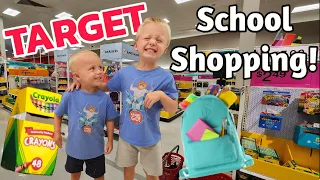 TARGET Back To School | SLUSHIES If Toddler Boys Behave! | 3 KIDS Preschool Supplies | Target 2023