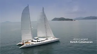 World’s largest cruising catamaran Douce France. Luxury Sailing Catamaran VPLP design