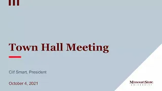 October 2021 Town Hall Meeting