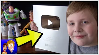 Silver Play Button Unboxing | Kids Wild Ride Toy Story Parody Videos & VLOGS Woody Buzz Lightyear