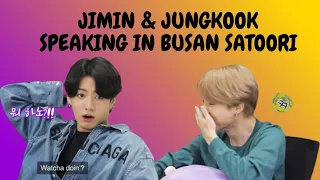 (Jikook/Kookmin) Jimin and Jungkook speaking in Busan Satoori