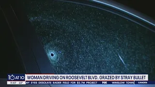 Woman grazed in head by stray bullet while driving on Roosevelt Boulevard, police say