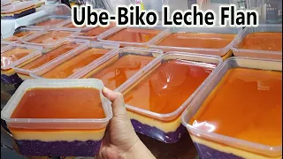 NO BAKE - NO STEAM UBE-BIKO LECHE FLAN |  Biko De Leche | Pang-Business