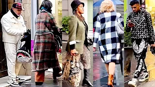 14. ITALY‼️STREET FASHION OF NAPLES. Chiaia‼️Rains, pedestrians and umbrellas