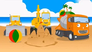 Summer Special🌞| Strong Heavy Vehicles at the Beach🏖️l Summer Songs for Kids🌴| Tayo Kids Songs