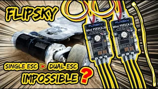 Single ESC Mount a Dual Drive ESK8 | MINI FSESC4.20 Canbus Connector 6374 Battle Harnded | Flipsky