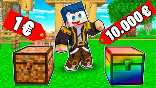 CASSA DA 1€ VS CASSA DA 1.000.000€! - MINECRAFT