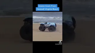 Insane Monster Truck Crash On The Beach!