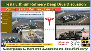 Part 4 Tesla Corpus Christi Lithium Plant Deep Dive Video (Refinery Design, Timelines & Expansion)