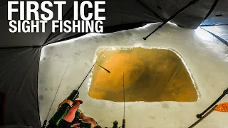 The Best Way To Ice Fish (Sight Fishing In Shallow Water)