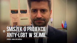 Pierwsze czytanie projektu "Stop LGBT" w Sejmie. Śmiszek: To jest robienie polityki na homofobii