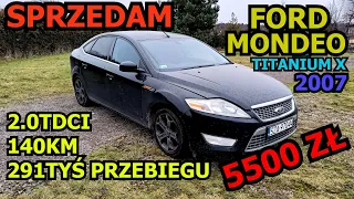 Sprzedam Ford Mondeo mk4 2 0TDCI 140KM 2007 - Andrzeja MOTO Świat