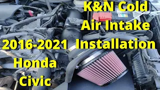 K&N Cold Air Intake Installation on Honda Civic 2016-2020