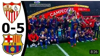 Sevilla vs FC Barcelona 0-5 Full Trophy Celebrations w/ English Commentary CDR Final 2017-18 HD 720p