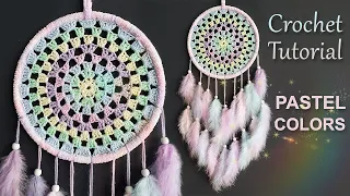 DIY Tutorial l How To Make A Dreamy Crochet Doily Dreamcatcher?  l Pastel Colors