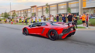 Supercars at Sunset Car Show Pullouts, Launches, & Rolling Burnouts!! - July 2023