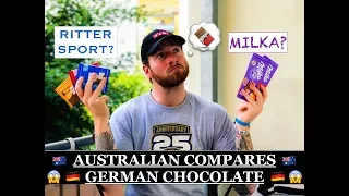 AUSTRALIAN REACTS to GERMAN CHOCOLATE!! which is the BEST?! *MILKA VS RITTER SPORT*