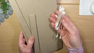 Картон и ушные палочки, 2 Идеи панно своими руками ❤️ 2 DIY cardboard craft idea Wall Decoration