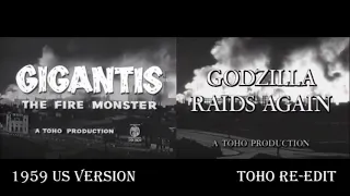 Godzilla Raids Again vs Gigantis The Fire Monster | Title Comparison